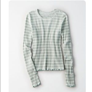 striped american eagle tee